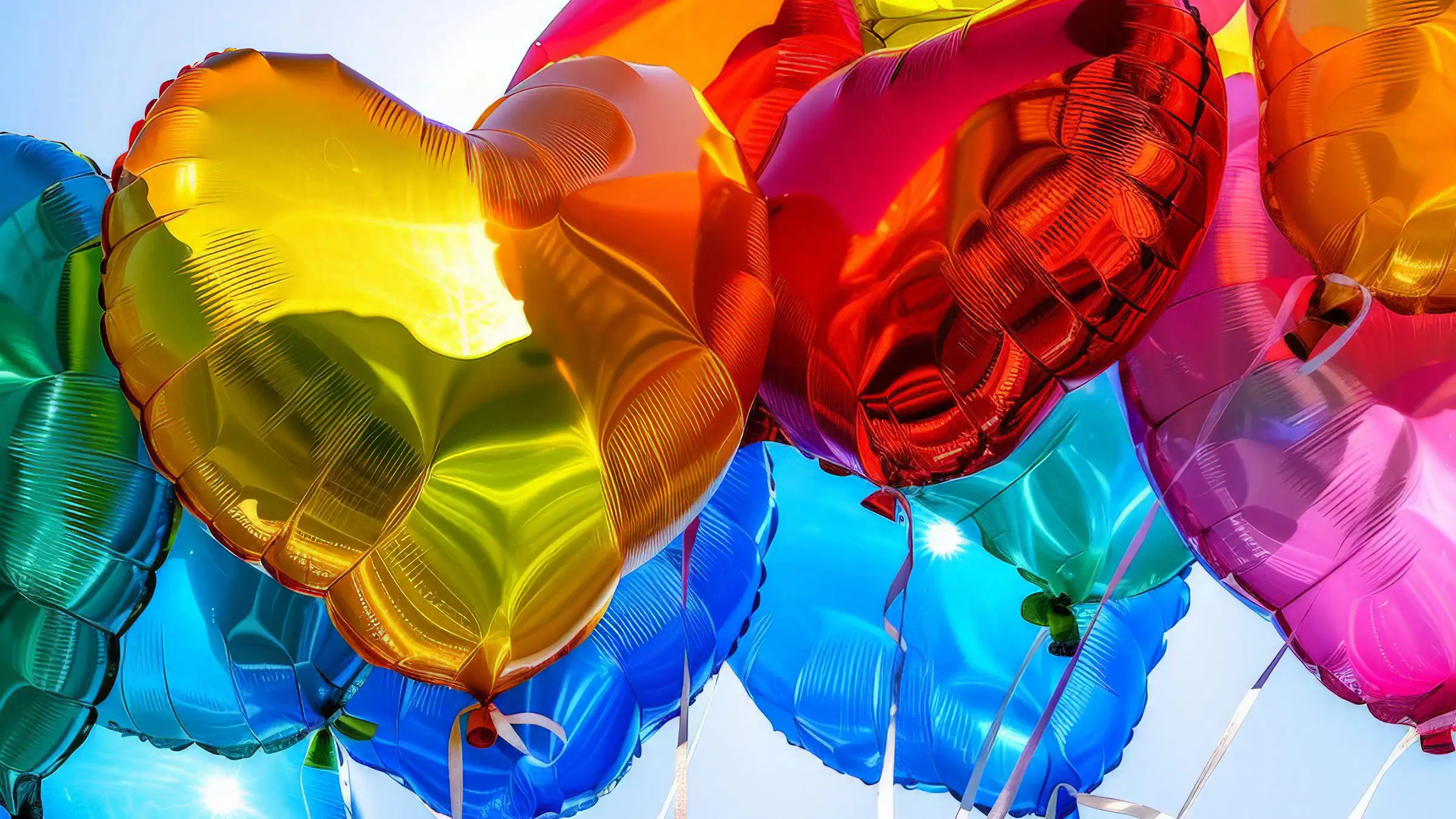 50th-Banner Multicolor balloons