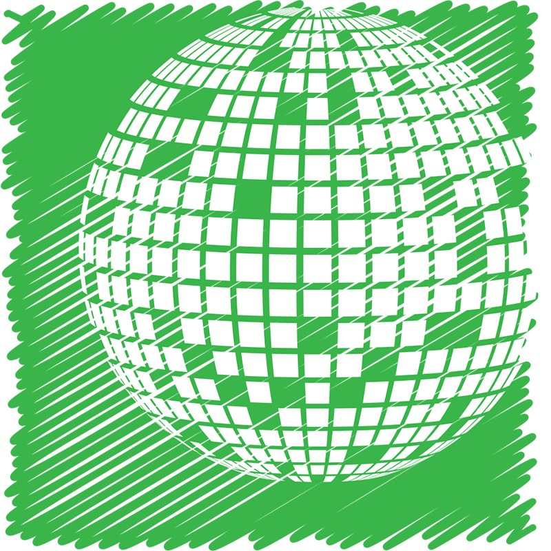 Nightlife icon of disco ball
